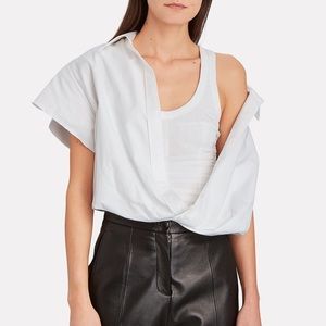 ALEXANDER WANG FALLING SHOULDER POPLIN SHIRT Size4